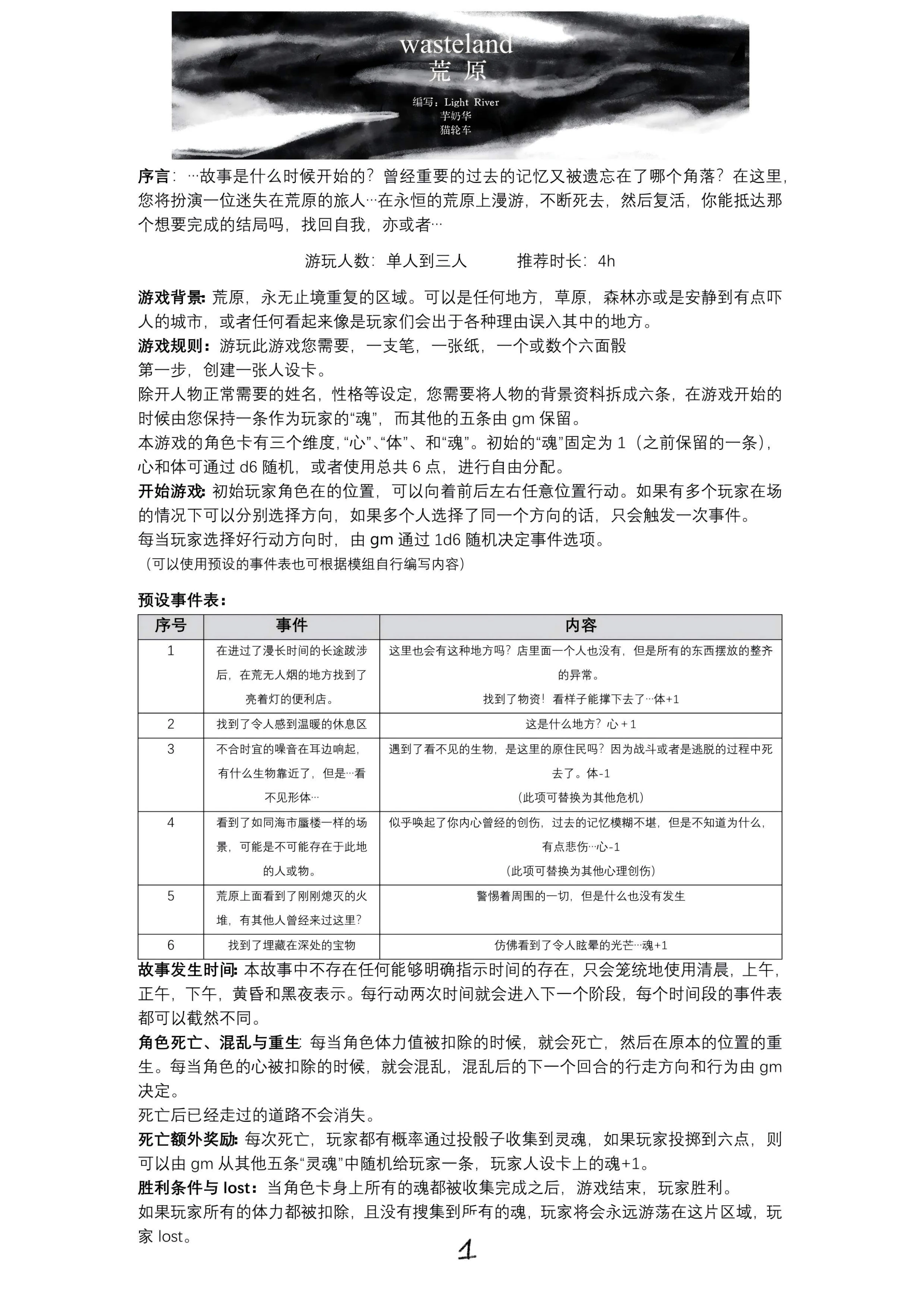 荒原第 1 页